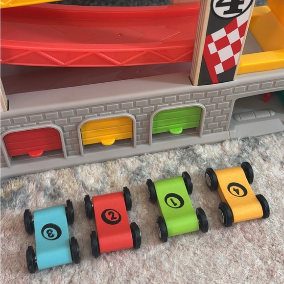 Colorful Racing Track Set with Cars - Picture 3 of 3